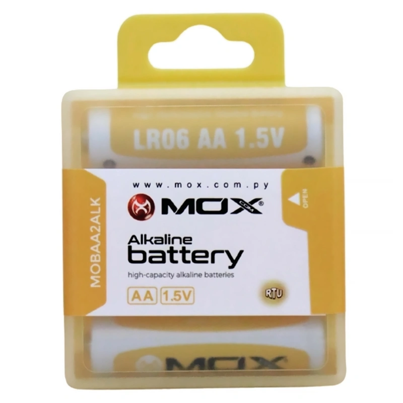 Pilha Mox Alkaline LR06 1.5V AA - Kit com 2