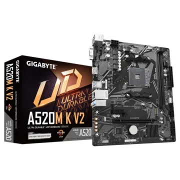 Placa Mãe Gigabyte A520M K V2 Socket AM4 VGA DDR4 AMD A520 2 Slots DIMM DDR4 Dual Channel