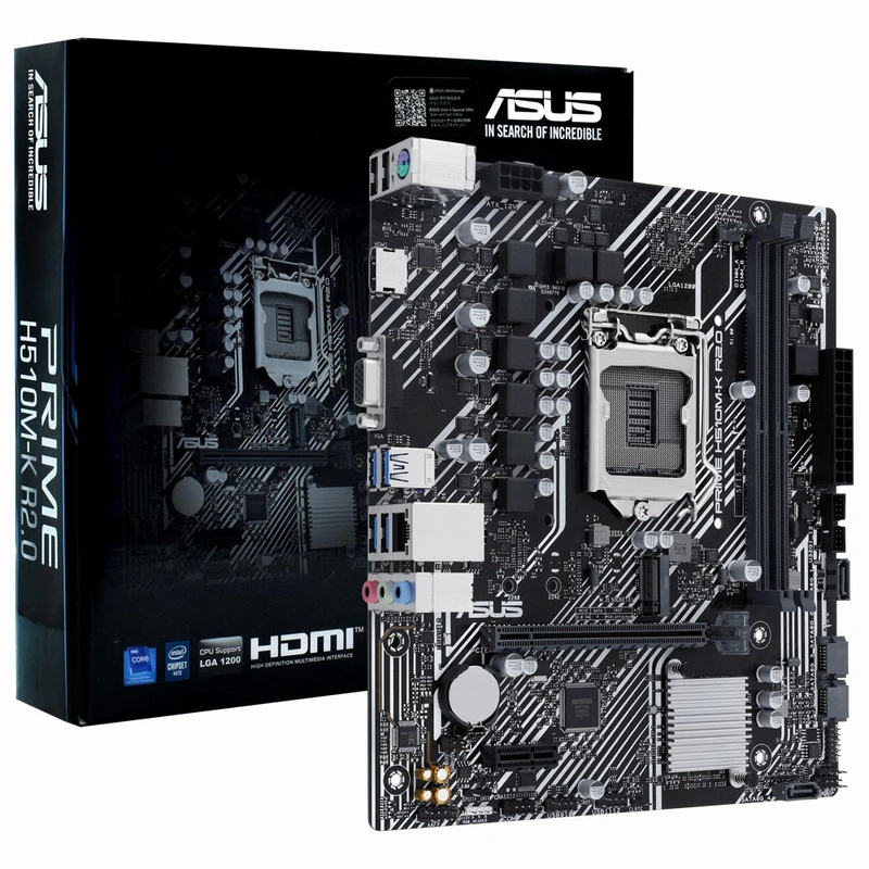 Placa Mãe ASUS Prime H510M-K R2.0 Socket LGA 1200 VGA DDR4 Intel H470 Micro ATX
