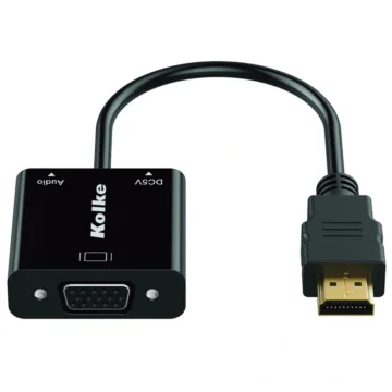 Cabo Adaptador HDMI para VGA Áudio - Preto Kolke KCA-429