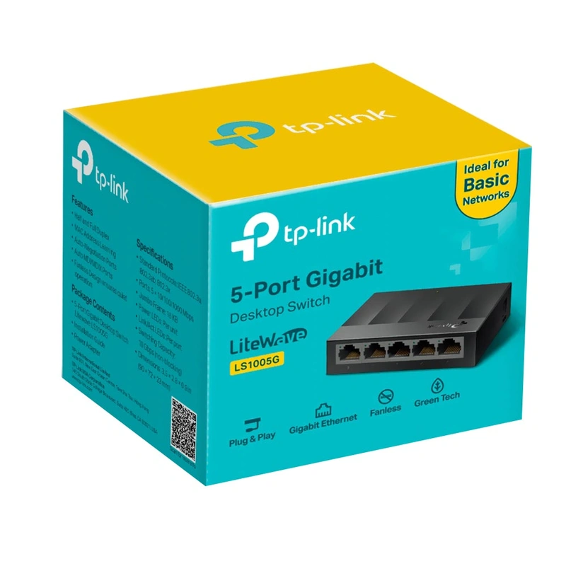 Hub Switch Tp-link LS1005G 5 Portas - Preto (101001000Mbps) - Imagem 3