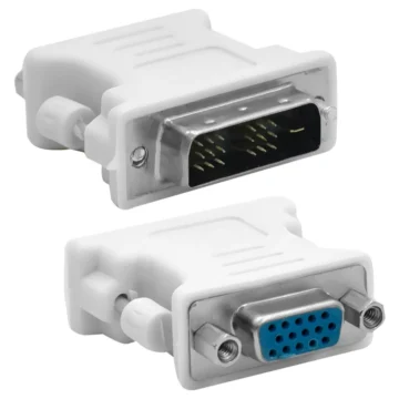 Adaptador Conversor Single Link DVI-D VGA Branco