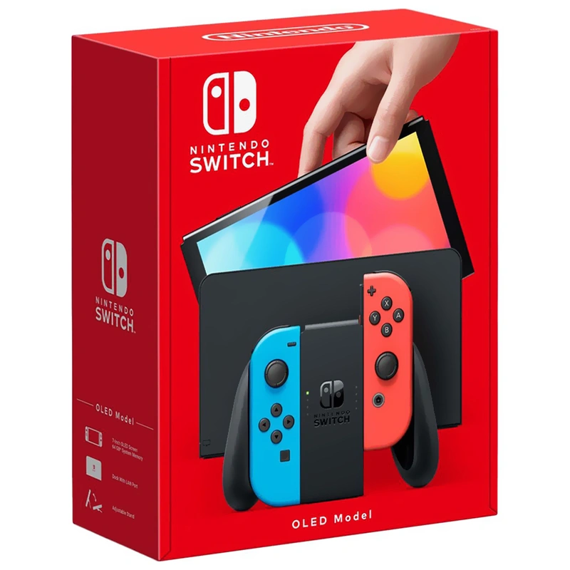 Console Nintendo Switch 64GB Oled - Azul Vermelho Neon (HEG-S-KABAA) Switch OLED - Imagem 3