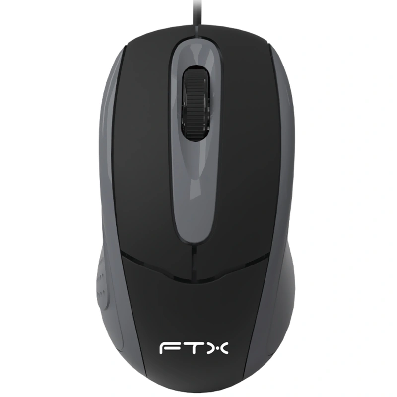 Mouse FTX M56 USB - Preto Cinza Com Fio