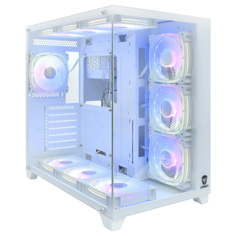Gabinete Gamer Satellite K899 ATX 10 Cooler - Branco RGB