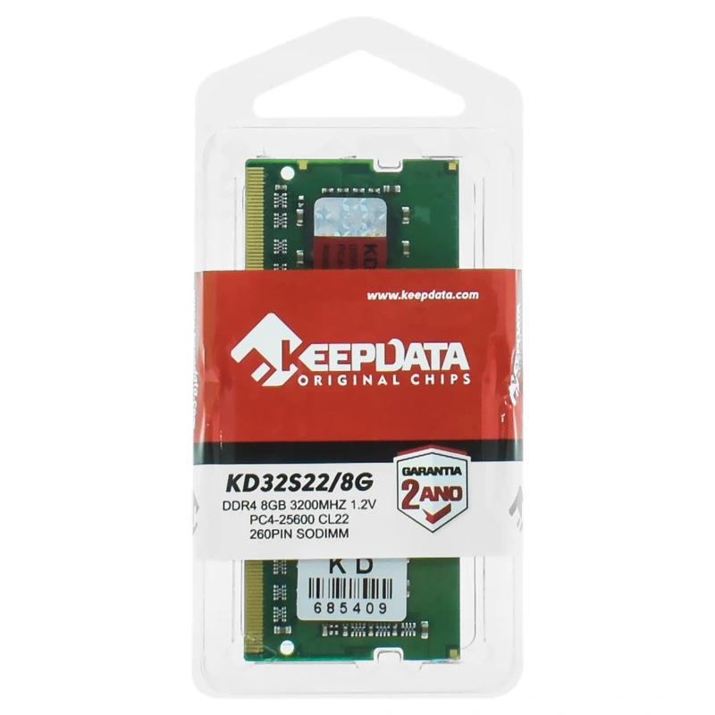 Memória RAM para Notebook Keepdata DDR4 8GB 3200MHz - KD32S228G SODIMM - Imagem 3