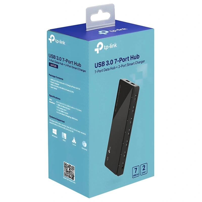Hub USB 3.0 Tp-link UH720 7 Portas - Preto - Imagem 3
