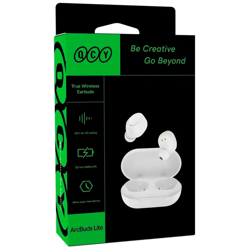 Fone de Ouvido QCY Arcbuds Lite BH23QT27A TWS Earbuds Bluetooth - Moon Branco - Imagem 3