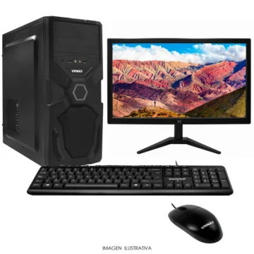 PC Montado Intel Core i3 4160 3.6GHz 8GB de RAM 128GB SSD + Monitor Mouse Teclado Preto