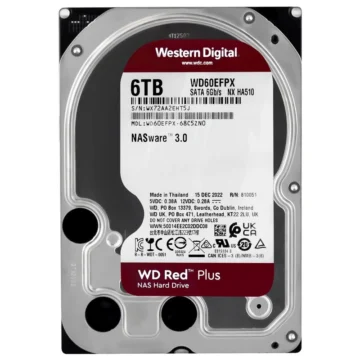 HD Western Digital 6TB WD Red Plus 3.5 SATA 3 - 6Gb/s WD60EFPX