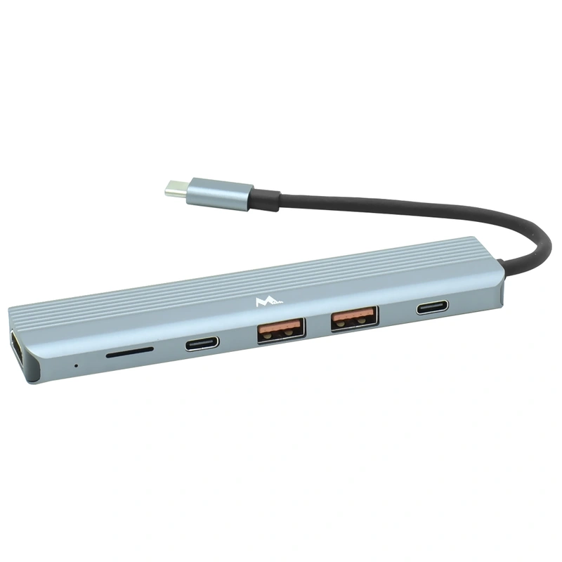 Hub USB-C 3.0 Mtek DS-61TC 6 Portas HDMI 2 USB MSD 2 USB-C - Cinza