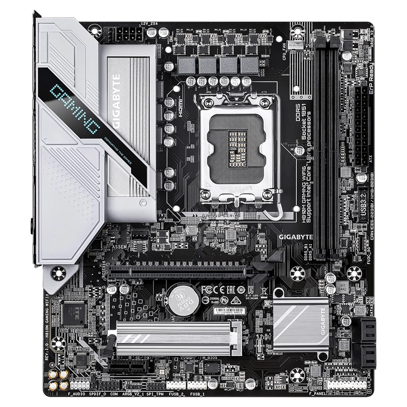 Placa Mãe Gigabyte H810M Gaming Wi-Fi 6 Socket LGA 1851 DDR5 Intel H810 - Imagem 3