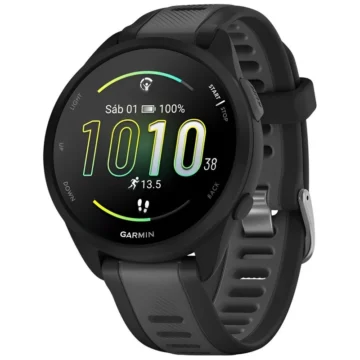 Relógio Garmin Forerunner 165 AMOLED - Preto Cinza (010-02863-20) 5ATM