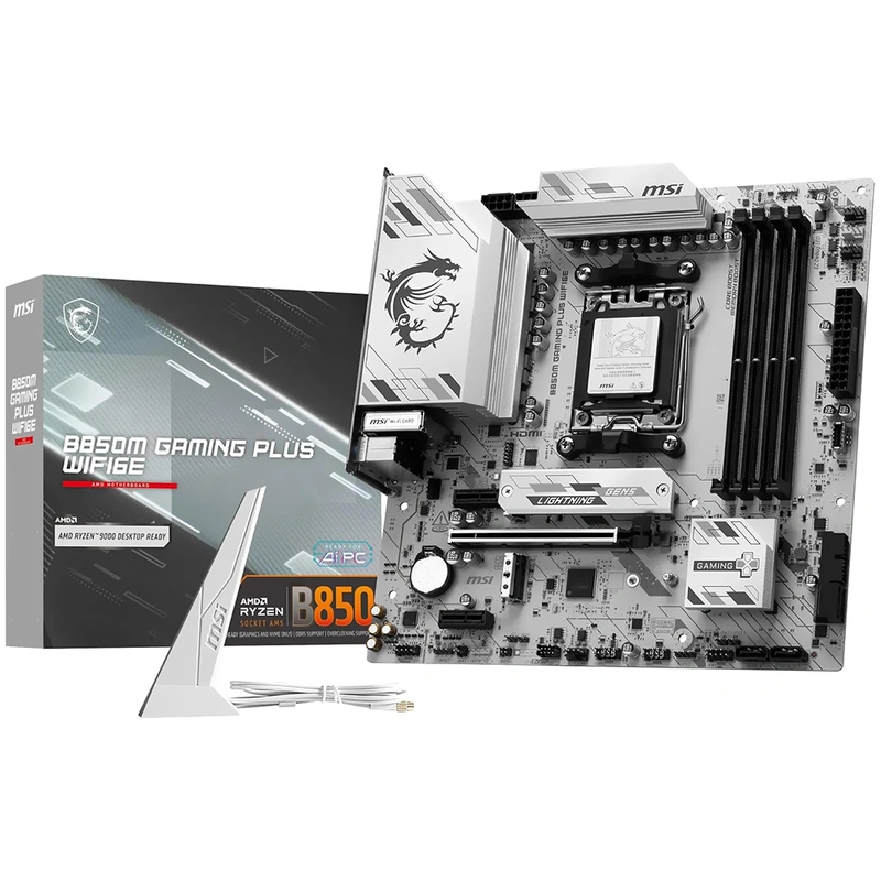 Placa Mãe MSI B850M Gaming Plus Wi-Fi6E Socket AM5 DDR5 AMD B850M Micro ATX