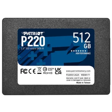 SSD Patriot 512GB P220 2.5 SATA 3 - 6GB/s P220S512G25