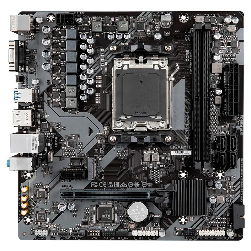 Placa Mãe Gigabyte A620M S2H Socket AM5 VGA DDR5 AMD A620 2 Slots DDR5 Dual Channel - Imagem 3