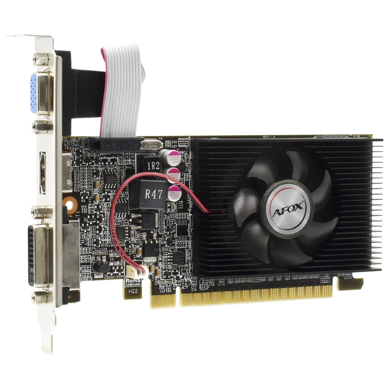 Placa de Vídeo AFOX 1GB GeForce GT610 DDR3 - AF610-1024D3L7-V5 Base: 810MHz - Imagem 2