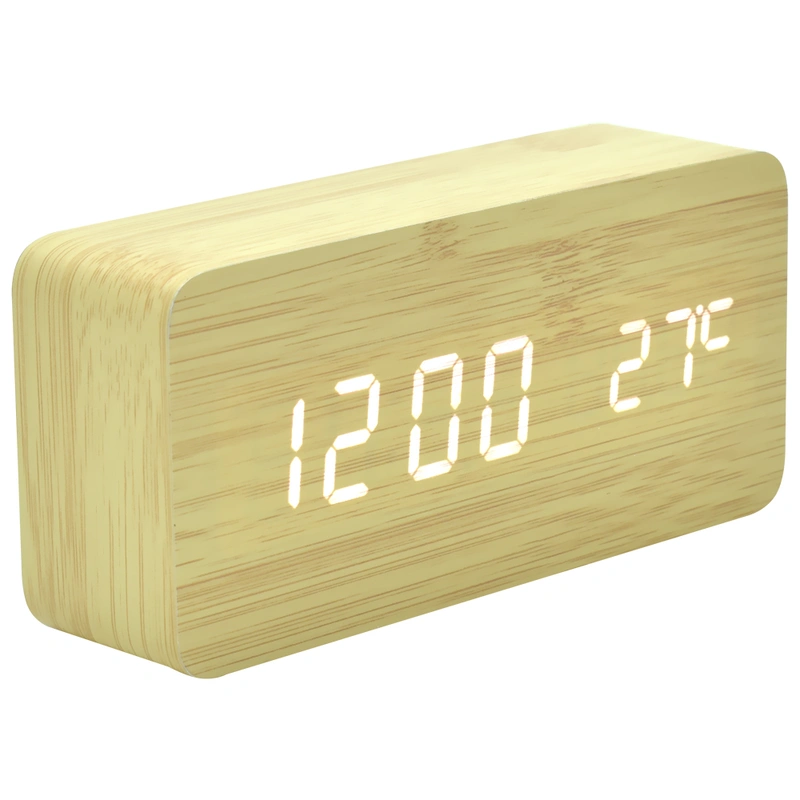 Relógio Despertador de mesa Satellite AC-T22 - Bamboo - Imagem 2