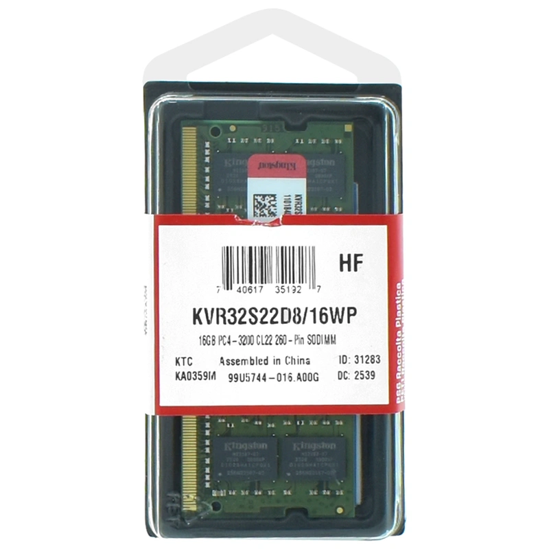 Memória RAM para Notebook Kingston DDR4 16GB 3200MHz - KVR32S22D816WP 32GB - Imagem 3