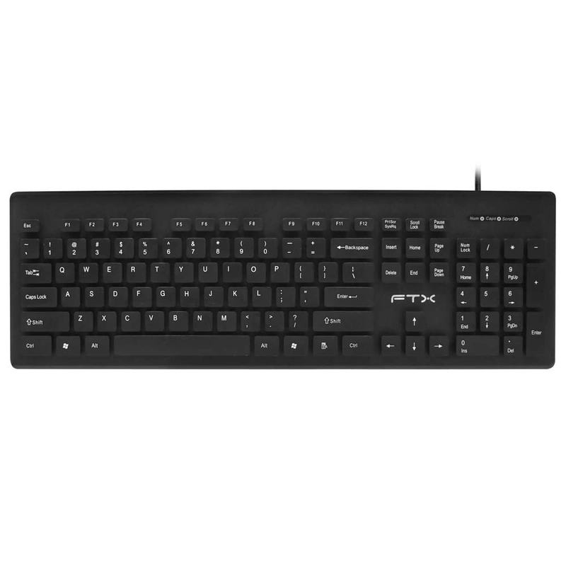 Teclado FTX FTXK100E USB Inglês - Preto Com fio