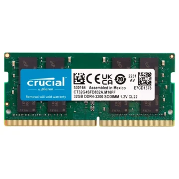 Memória RAM para Notebook Crucial DDR4 32GB 3200MHz - CT32G4SFD832A SODIMM