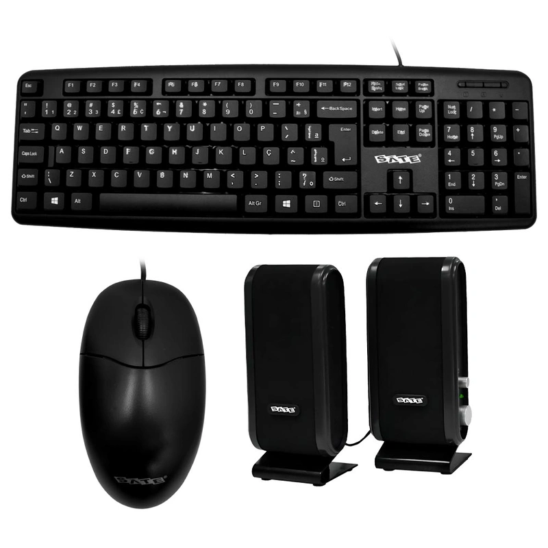 Gabinete Kit Satellite K703 Fonte 200W Speaker Mouse Teclado Português - Preto - Imagem 2
