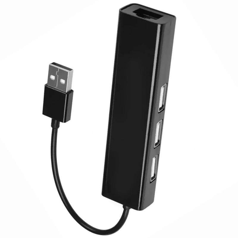 Hub USB 2.0 Satellite A-HUB40 3 Portas USB 2.0 RJ-45 - Preto - Imagem 3