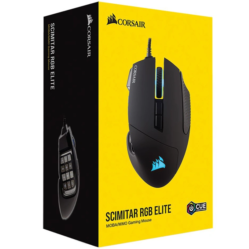 Mouse Gamer Corsair Scimitar Elite USB RGB - Preto (CH-9304211-NA) Com fio - Imagem 5