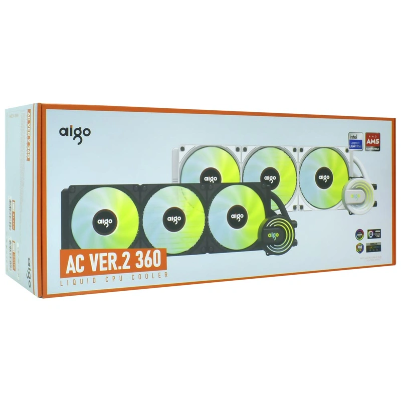 Water Cooler para Processador Aigo AC VER.2 360 ARGB 360MM - Branco - Imagem 2