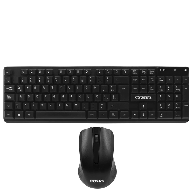Teclado + Mouse Satellite AK-741G Wireless Português - Preto Nano receptor USB