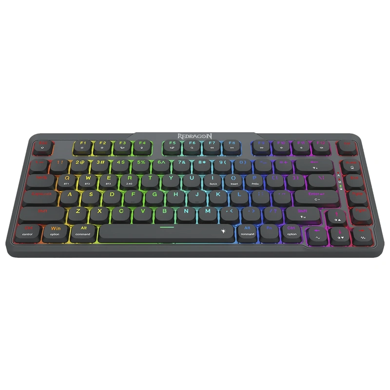 Teclado Gamer Redragon K706RGB-PRO Aether Pro Wireless RGB RED Inglês - Preto - Imagem 2