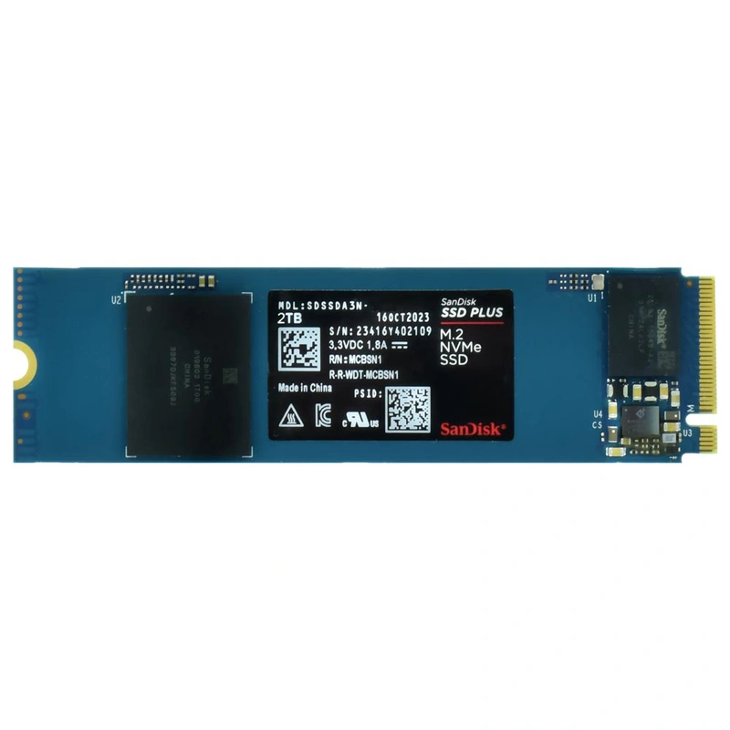 SSD SanDisk M.2 2TB Plus NVMe - SDSSDA3N-2T00-G26 PCIe Gen 3