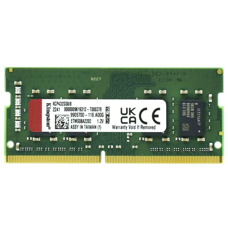 Memória RAM para Notebook Kingston DDR4 8GB 3200MHz - KCP432SS88 SODIMM