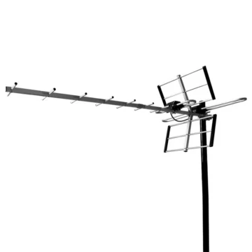 Antena para TV Digital Quanta QTKANTV600 Externa FM VHF UHF - Preto