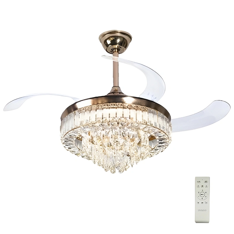 Ventilador Satellite A-FAN8101 com Luminária 66W Bivolt - Dourado (Teto)
