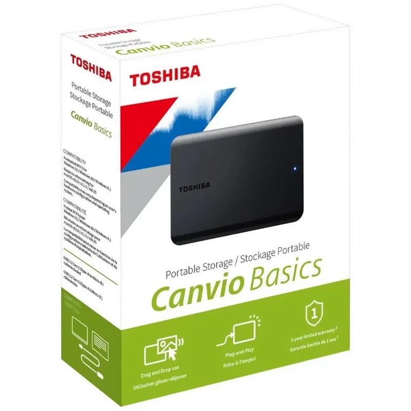HD Externo Toshiba 2TB Canvio Basics 2.5 USB 3.2 HDTB520XK3AA - Imagem 4