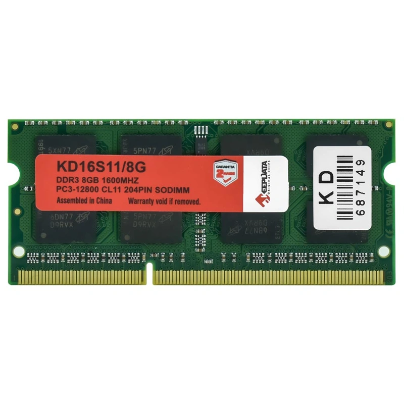 Memória RAM para Notebook Keepdata DDR3 8GB 1600MHz - KD16S118G SODIMM