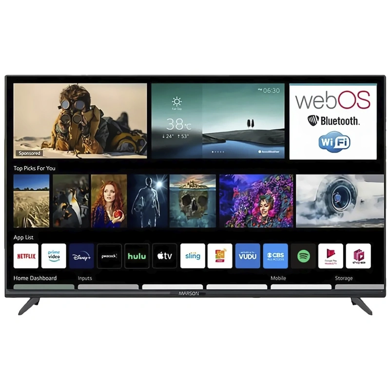 TV Smart Marson MWB65 65 Wi-Fi Preto