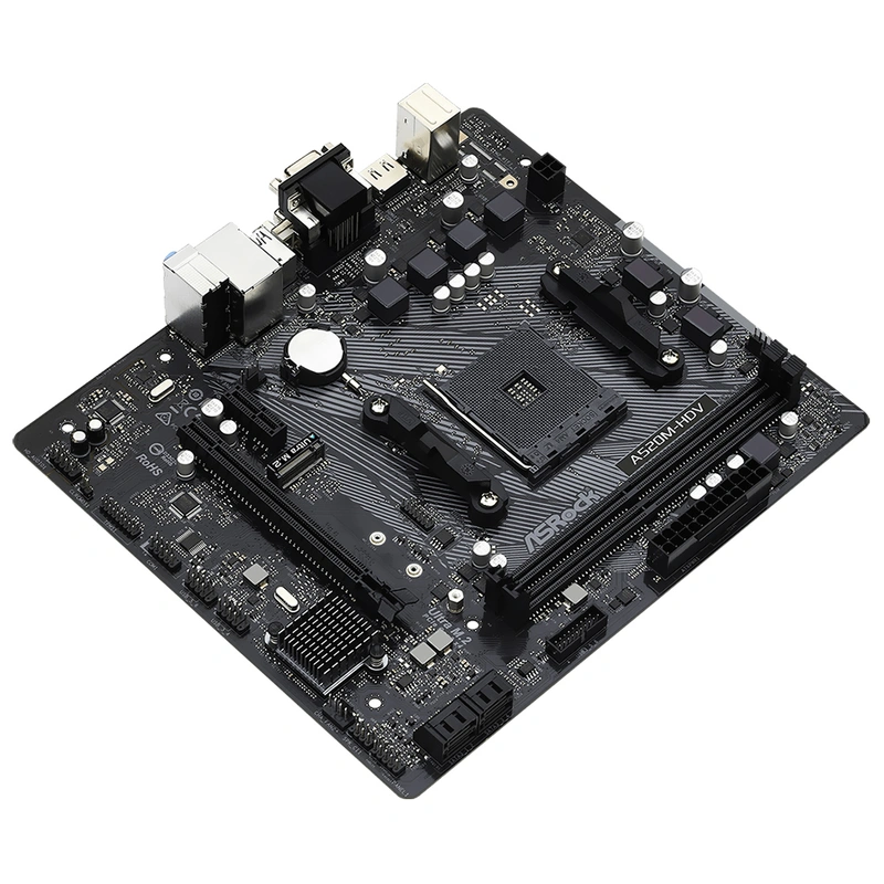 Placa Mãe ASRock A520M-HDV Socket AM4 VGA DDR4 AMD A520 Micro ATX - Imagem 2