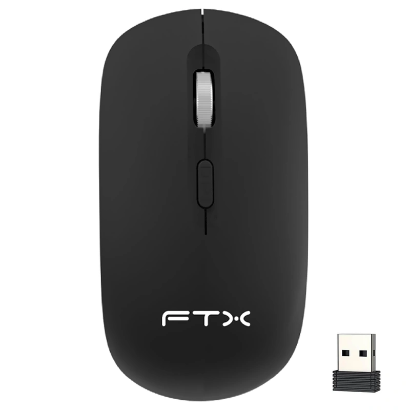 Mouse FTX MW71 Wireless - Preto USB Receiver 2.4GHz
