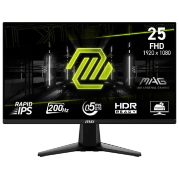 Monitor Gamer MSI Mag 255F E20 25 Tela 25" 1920 x 1080 FHD 200Hz Rapid IPS