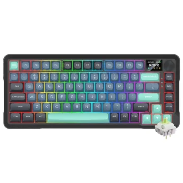 Teclado Gamer Mecânico Redragon K724GBG-RGB-PRO Behemoth Pro Wireless RGB Inglês - Preto