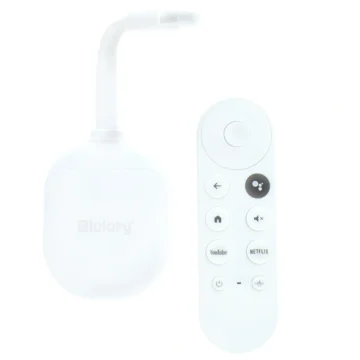 Blulory TV Stick G1 4K Wifi Android - Branco Wi-Fi 2.4GHz + 5GHz Google Play