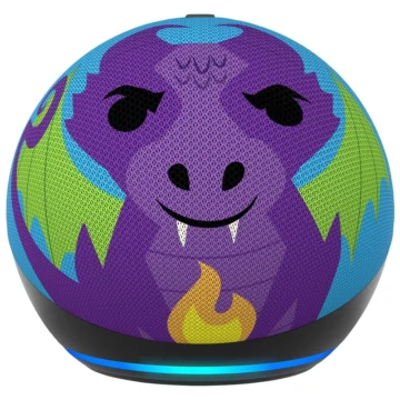 Caixa de Som Amazon Echo Dot Kids 5 Geração Alexa Bluetooth - Fire Dragon