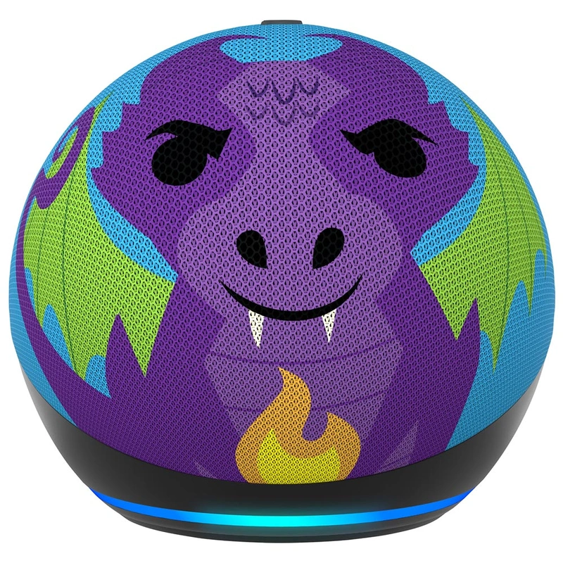 Caixa de Som Amazon Echo Dot Kids 5 Geração Alexa Bluetooth - Fire Dragon