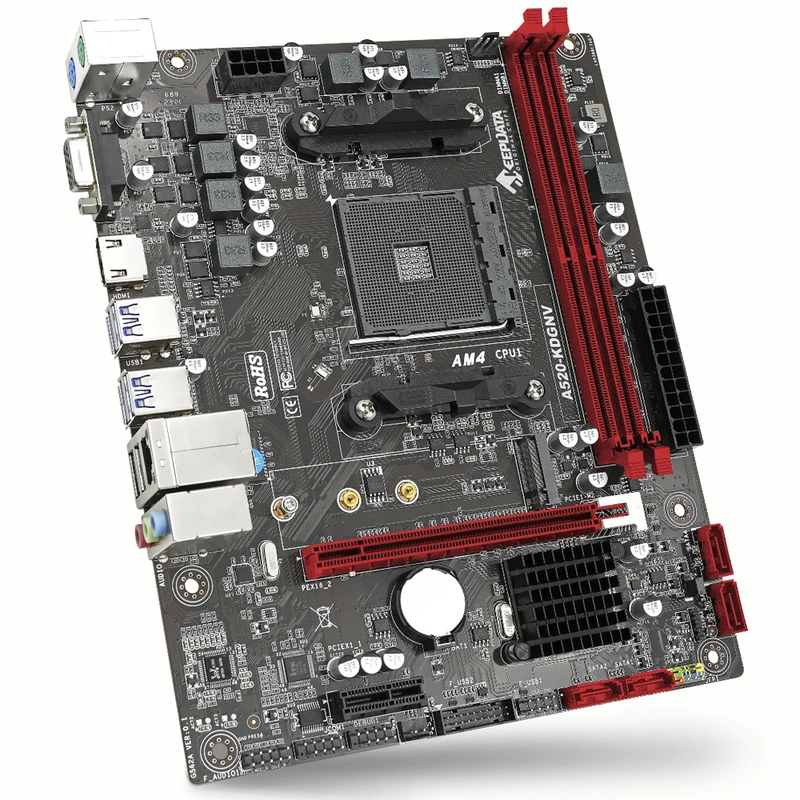 Placa Mãe Keepdata A520-KDGNV Socket AM4 VGA DDR4 AMD A520 Micro ATX - Imagem 2
