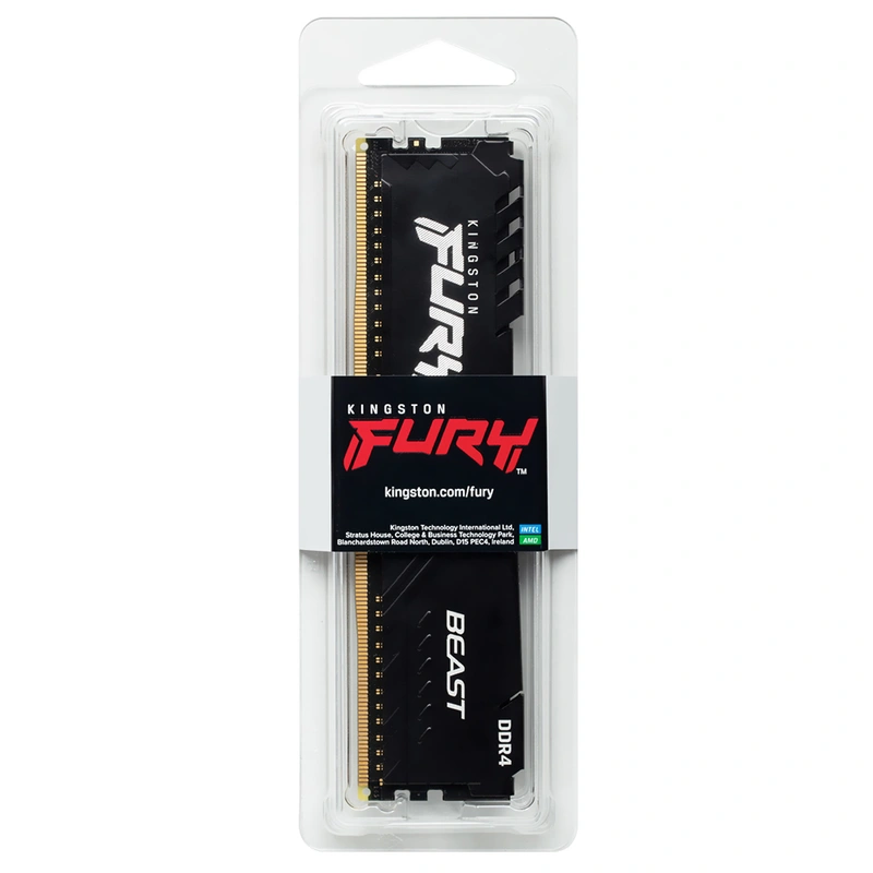 Memória RAM Kingston Fury Beast DDR4 8GB 3200MHz - Preto (KF432C16BB8) - Imagem 3