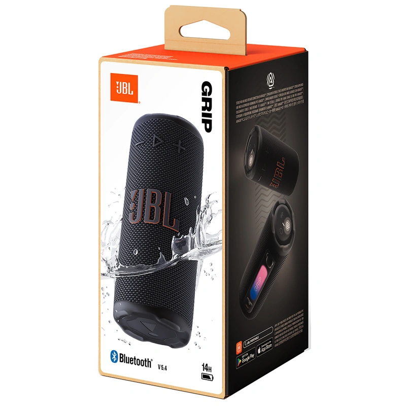 Caixa de Som JBL Grip Bluetooth - Preto 16W IP68 Li-ion 10.01 Wh JBL AI Sound Boost - Imagem 3