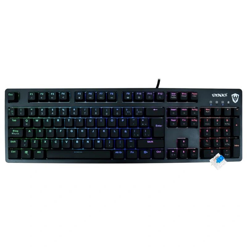 Teclado Gamer Mecânico Satellite K62 USB RGB Espanhol - Preto Com fio Windows - mac OS