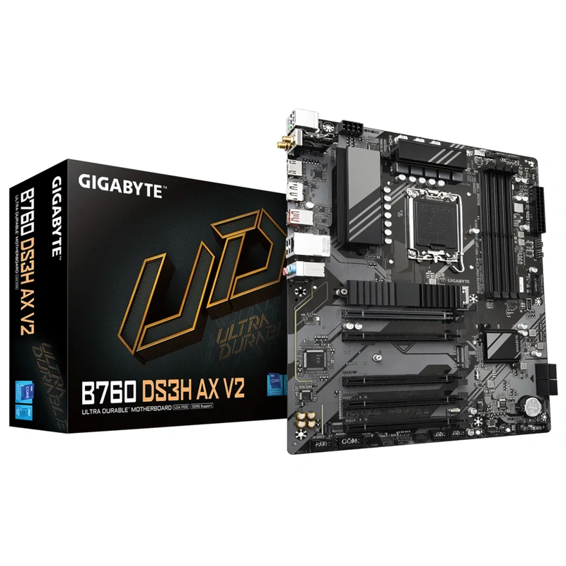 Placa Mãe Gigabyte B760 DS3H AX V2 Socket LGA 1700 DDR5 Intel B760 ATX
